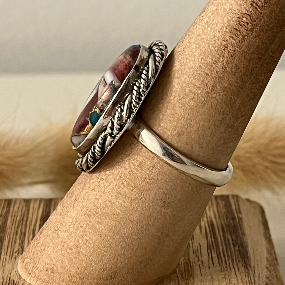 925 Solid Sterling Silver Multi Spiny Turquoise G… - image 3